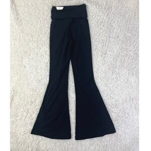 Aerie Offline Foldover‎ Retro Minimalist Super Flare Hi-Rise Yoga Pants Black XS